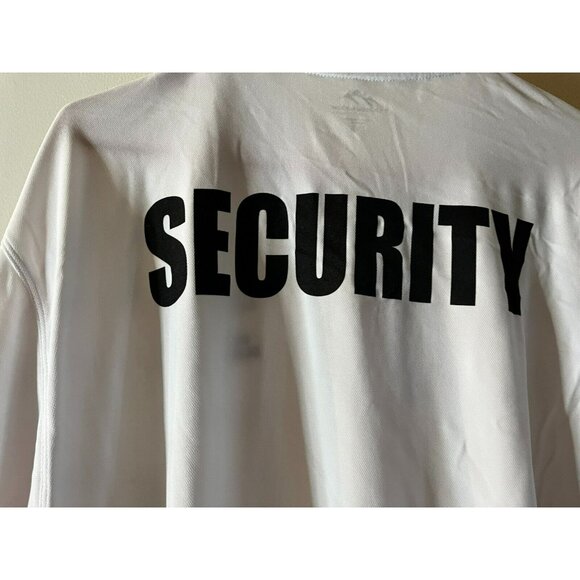 United Center Chicago Security Polo White Shirt Large Bulls Concerts Hawks 2xl - Picture 3 of 7